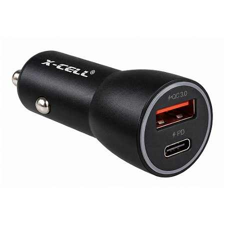 Carregador Veicular Turbo X-Cell XC-V24USB Preto