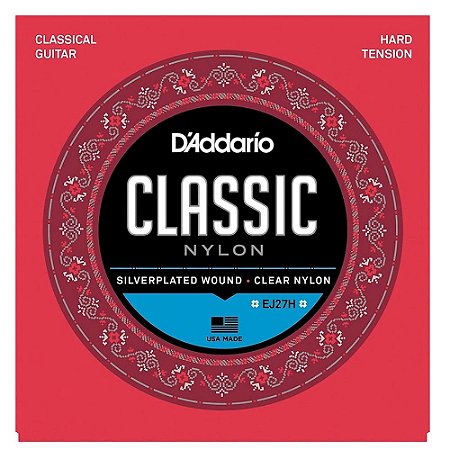 Encordoamento Violão D'Addarío Nylon EJ27H T.Alta
