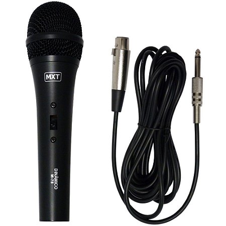 Microfone Mxt  M-78  com Cabo 3mts  Preto