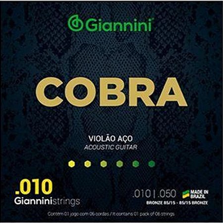 Encordoamento Violão Giannini Cobra GEEFLE 010