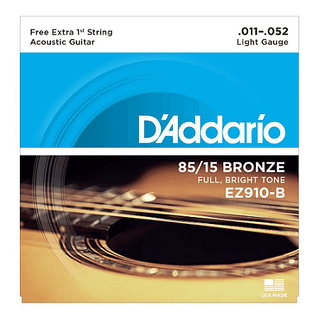 Encordoamento Violão D'Addarío EZ910-B Aço