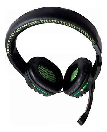 Headset Gamer Feir FR-215  PS4/PS3/PC Preto e Verde
