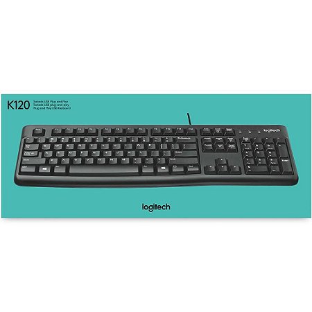 Teclado com Fio Logitech K120 Preto