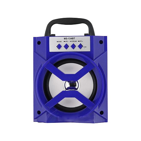 Caixa de Som Speaker MS-134BT  8W Azul