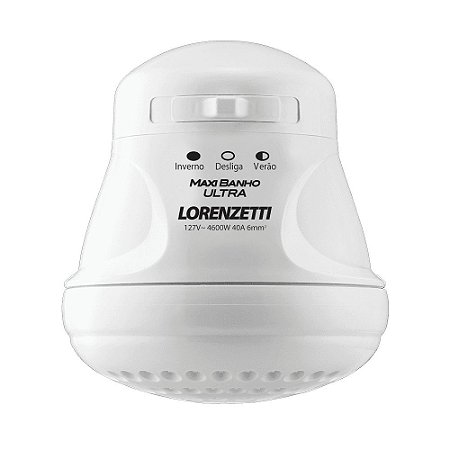 Chuveiro Maxi Banho Multitemperaturas com Cano Lorenzetti 127V 5500W Branco