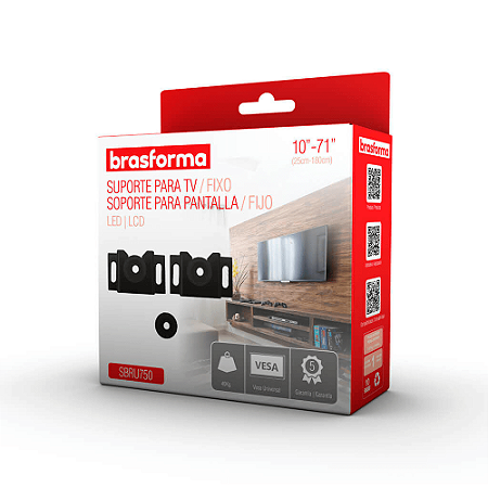 Suporte Tv Fixo Brasforma SBRU750 10"- 100"