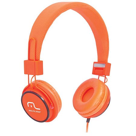 Headphone Multilaser PH086 Fun com Fio Laranja