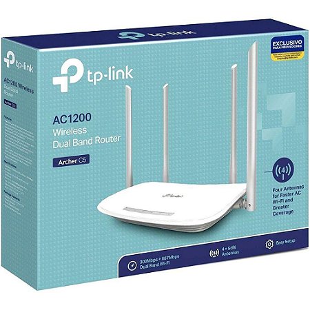 Roteador Tp-Link C5W AC1200 Gigabit 4 Antenas