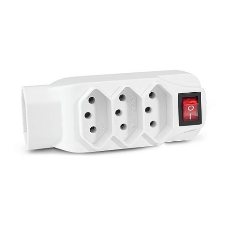 Adaptador Tomada Multilaser WI246 com Chave Branco