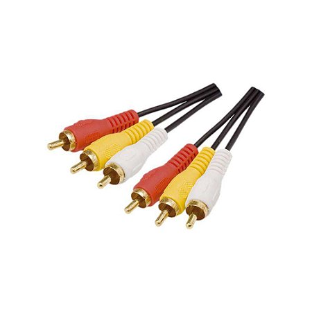 Cabo Av 3 RCA x 3 RCA Mxt Emborrachado 2 MTS