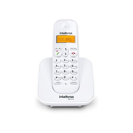 Telefone Intelbras TS3110 Sem Fio com ID Branco