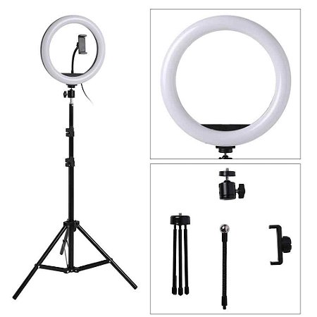 Ring Fill Light com Tripé 1,90cm 10"