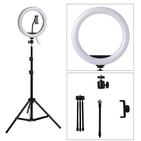 Ring Fill Light com Tripé 1,90cm 10"