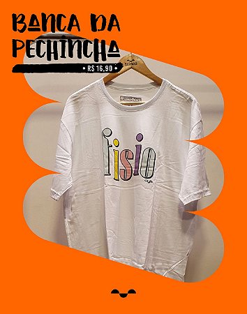 Camiseta Universitária - Fisioterapia - 90's - Branca - Basic