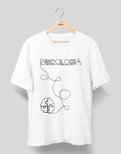 Camisa Universitária - Psicologia - Por um fio - Basic