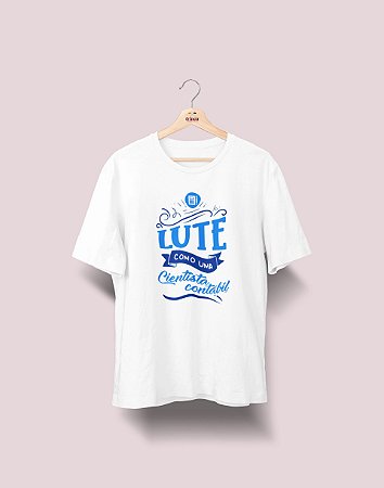 Camiseta Universitária - Ciências Contábeis - Lute Como - Ela - Basic