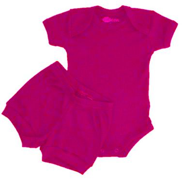 Conjunto Body e Shorts Canelado Rosa Pink