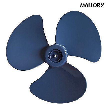 Hélice Ventilador Mallory Boreal Security 30cm 3 Pás Azul