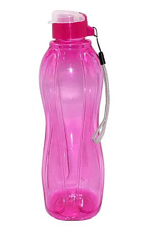 Garrafa Squeeze Esportes Fitness Plástico Incolor Rosa 600 ml