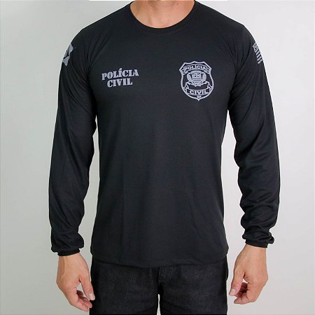 Camiseta manga longa Policia Civil de São Paulo