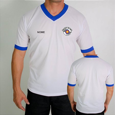 Camiseta Condicionamento Fisico Polícia Militar São Paulo GOLA AZUL