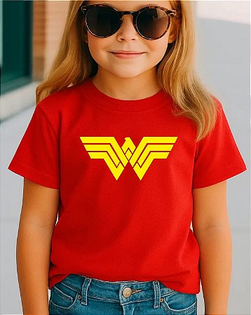 Camiseta infantil Mulher Maravilha