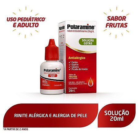 Polaramine 2,8mg/ml, gotas com 20ml