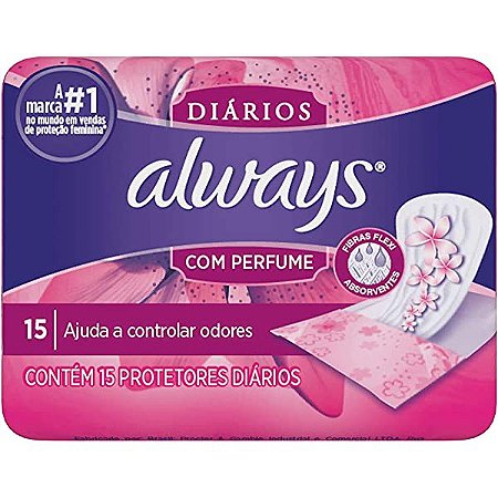 Protetor Diário Always Com Perfume com 15 unidades