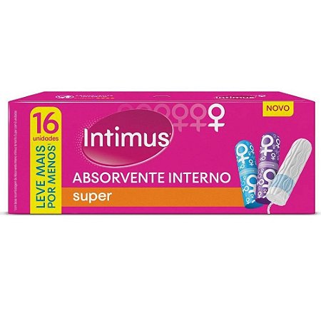 Absorvente Interno Intimus Super com 16 unidades