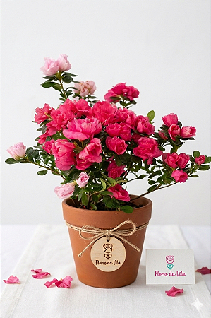 Vaso de Azaleia Premium – Elegância e Suavidade