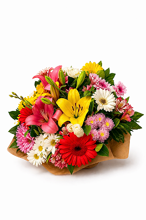Buquê Allegra Sinfonia de Lírios e Flores Nobres