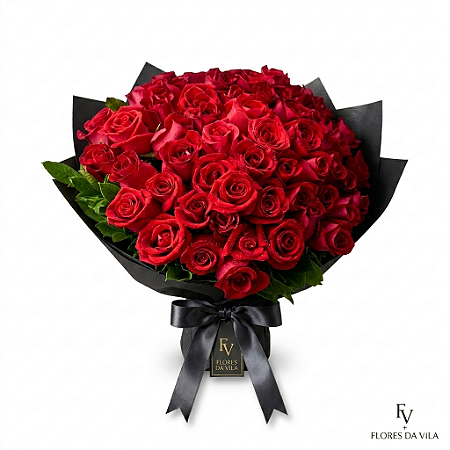 Buquê Imperial 50 Rosas Colombianas
