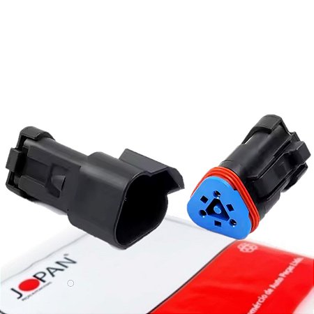 Conector de 3 vias com resistor de terminação e tampa final