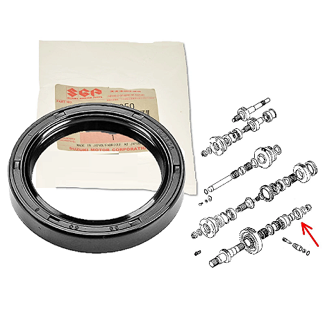 Retentor do eixo de entrada (entrada do eixo) Caixa de Redução JOPAN Suzuki Jimny 1.3 16V 4WD 5 Marchas Manual