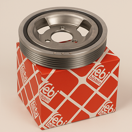 Polia do Virabrequim FEBI – BMW Série 1 (2011 em diante) / Série 3 (2012 a 2016) • Peugeot 207 208 308 3008 5008 508 RCZ (2006 em diante) • Citroën C3 C4 C5 DS3 DS4 DS5 DS7 Berlingo (2008 em diante) • Mini Cooper One Countryman Clubman Paceman (2006 a 201