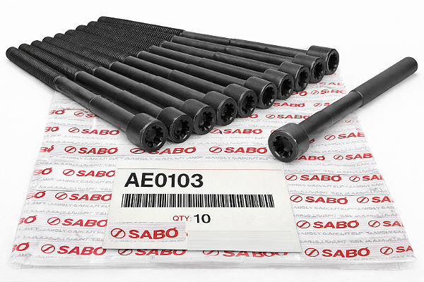 Kit com 10 Parafusos do Cabeçote Toyota Corolla Altis 2.0 16V 2019, Corolla Fielder SEG e XEI 1.8 16V 2004 a 2008, Corolla GLI 1.8 16V 2014 a 2019, Corolla GLI Automático 1.8 16V 2014 a 2018, Corolla GLI Upper 1.8 16V 2015 a 2019, Corolla SE-G 1.8 16V 200