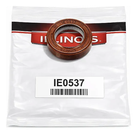Retentor dianteiro IE0537, 32X45X6,5 Sentido HORÁRIO para Fiat Palio, Grand Siena, Punto, Linea, Idea, Strada, Doblo, Argo, Cronos 1.6 e 1.8 16V E.Torq; Jeep Renegade 1.8 16V; Iveco Daily 3.0 16V; Chrysler PT Cruiser / Dodge Neon 2.0 16V