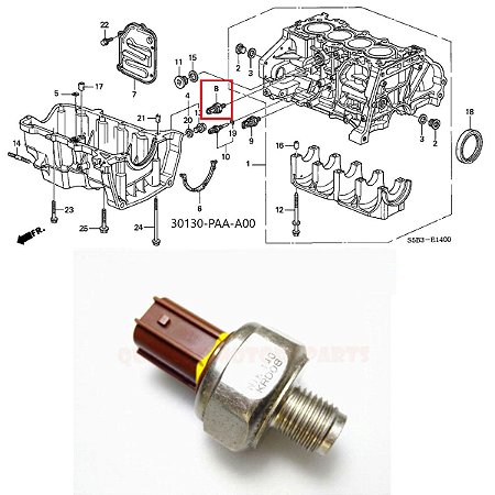 Sensor Detonação  Fit 1.5 16v Automatico 30530-pwa-014 - 30530PHK004