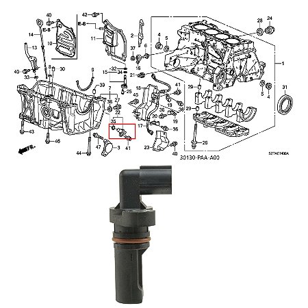 Sensor Rotação  New Civic 1.8 Fit 1.4 E City 1.5 Crv 37500-RB0-006