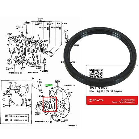 Retentor VIRABREQUIM TRAS Volante TOY RAV4 2006 A 2009