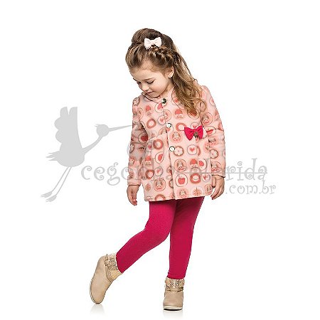 Conjunto Manga Longa Infantil Menina Estampado Kamylus