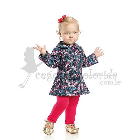 Casaquinho Bebê-Infantil Menina Floral Kaiani