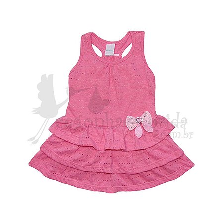 Vestidinho Infantil Broderi com Laço