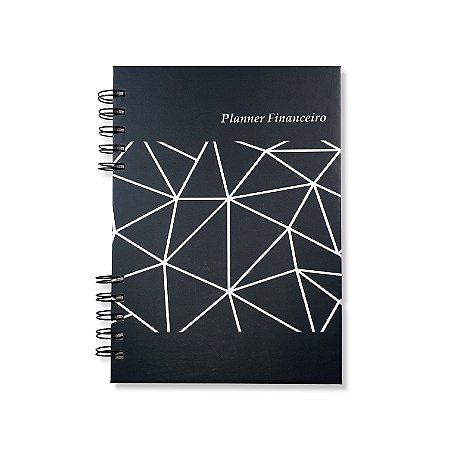 Planner Financeiro Geométrico preto