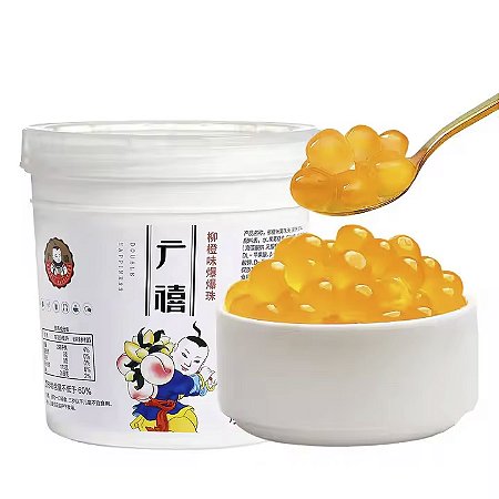 Bubble Tea - Bubble pears Sabor  LARANJA - 1,25 kg( POPPING )