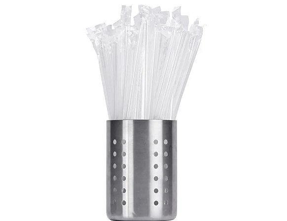 Caixa de canudos 4000 unidades para Bubble Tea - Biodegradaveis - Transparente com chanfro
