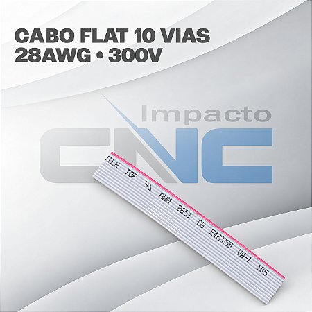 Cabo Flat 105G 300V 10 Vias - 28AWG