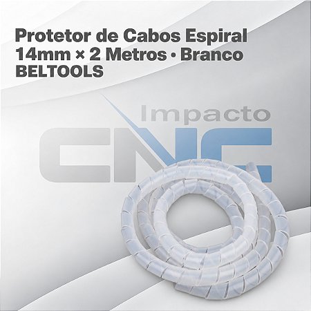 Protetor de Cabos Espiral 14mm X 2m Branco BELTOOLS