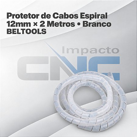 Protetor de Cabos Espiral 12mm X 2m Branco BELTOOLS