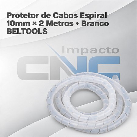 Protetor de Cabos Espiral 10mm X 2m Branco BELTOOLS